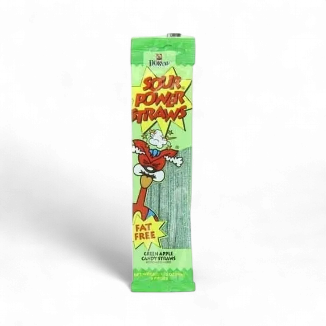 Sour Power Straws Green Apple 24 Count 1.75 ounce