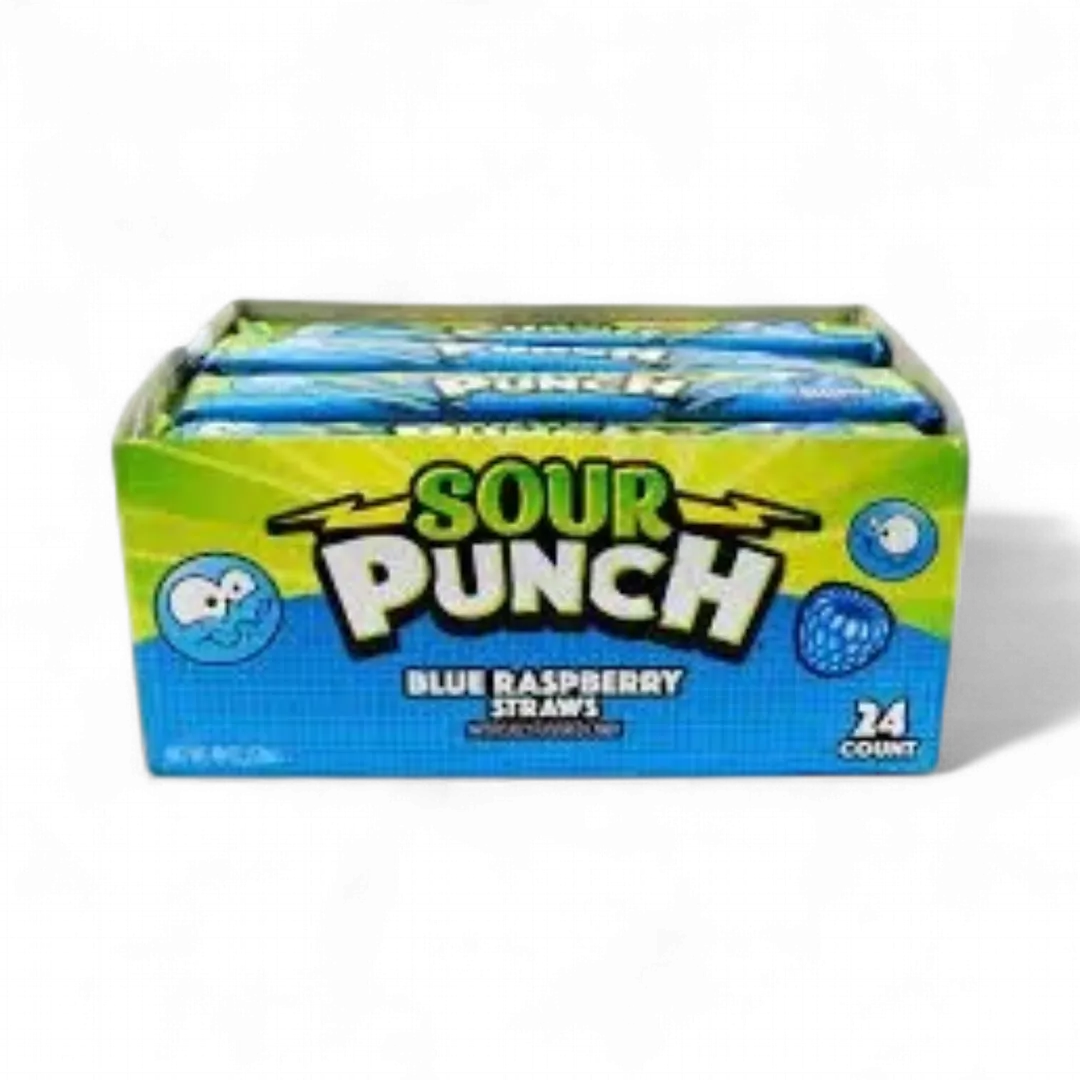 Sour Punch Blue Raspberry Straws 24 Count