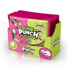 Sour Punch Filled Straws 9 Oz Cherry Limeade Single Bag