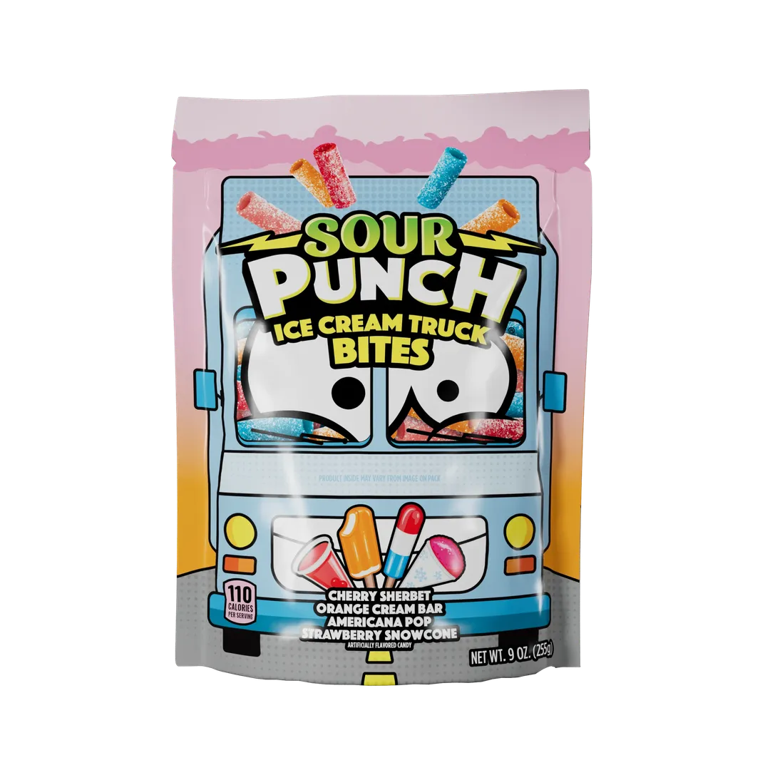 Sour Punch Ice Cream Popsicle Flavor Truck Bites 9 oz Bag