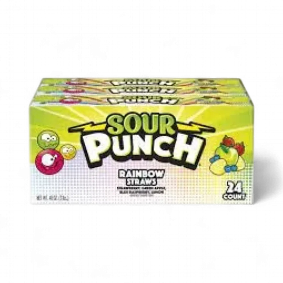 Sour Punch Rainbow Straws 24 Count