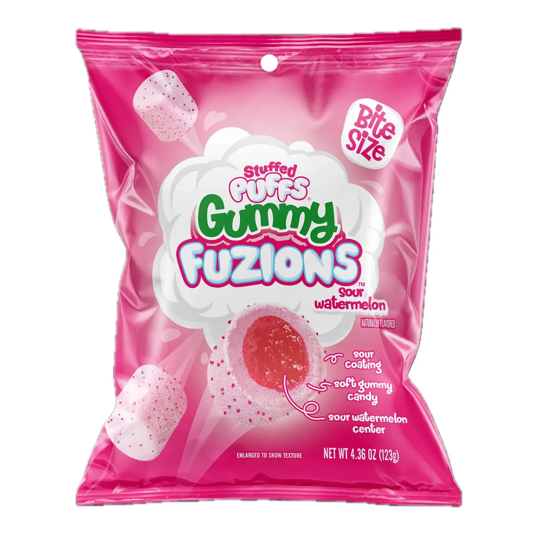 Stuffed Puffs Gummy Fuzions Sour Watermelon 4.36 oz 8 ct