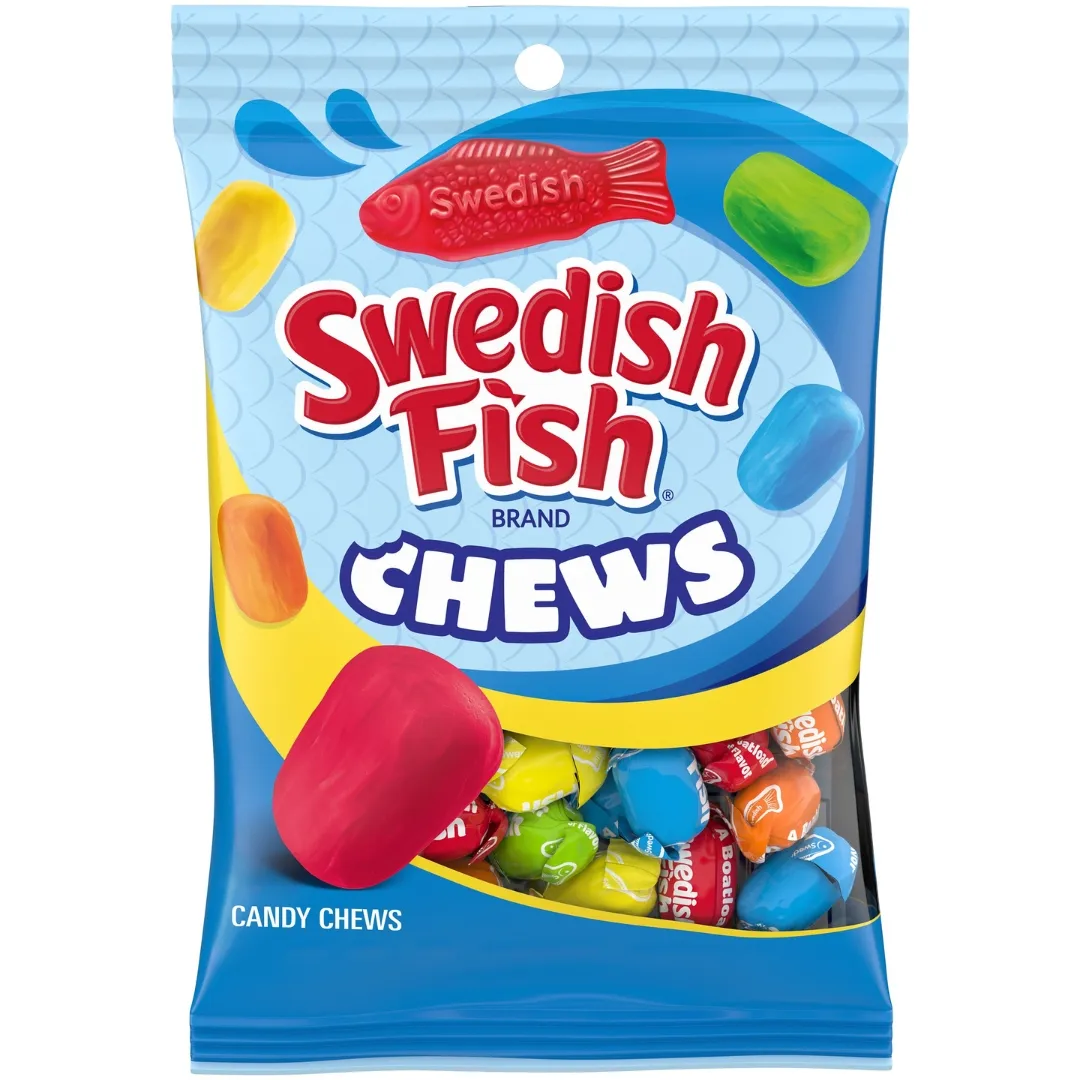 Swedish Fish CHEWS Assorted Soft Candy 2.12 oz 12 ct