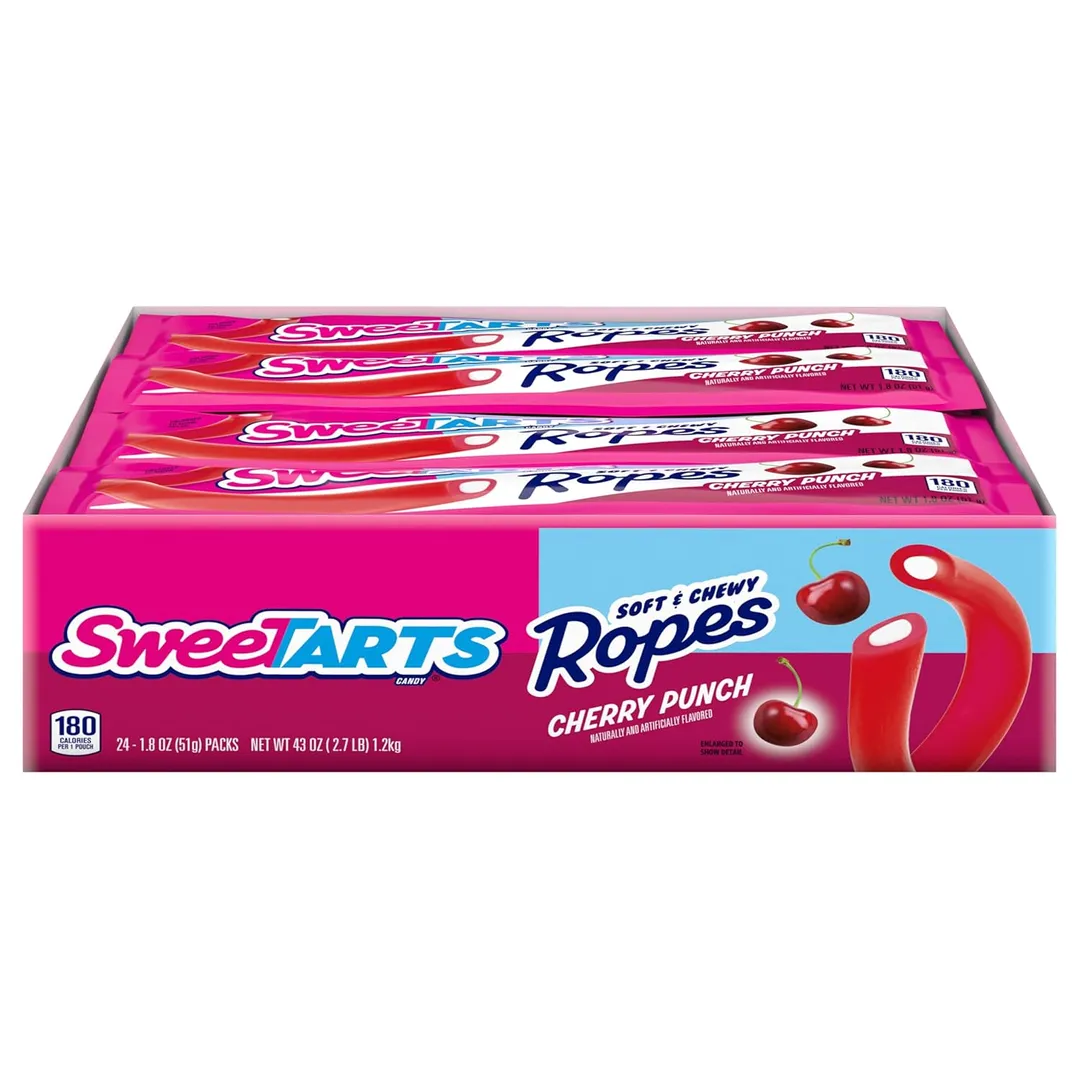 SweeTARTS Soft and Chewy Ropes Cherry Punch 1.8 oz 24 ct