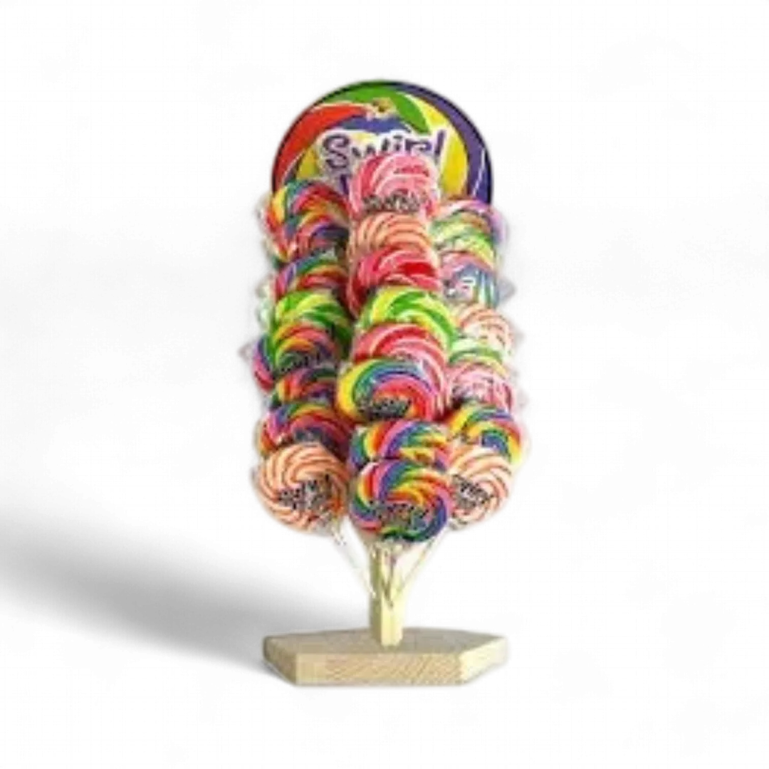 Swirly Pops With Wooden Tree Stand 48 count