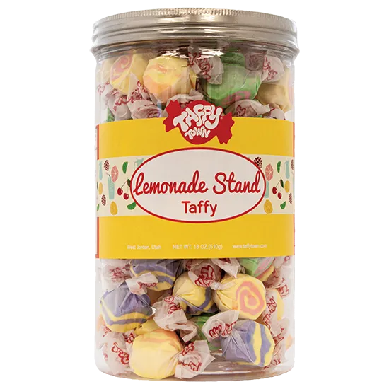 Taffy Town Lemonade Stand Salt Water Taffy Jar 18oz
