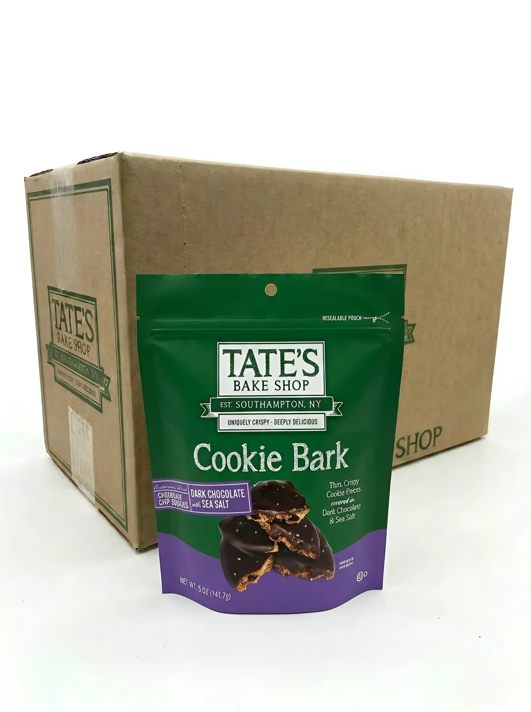 Tate's Bake Shop Cookie Bark Dark Chocolate and Sea Salt 5oz 6ct