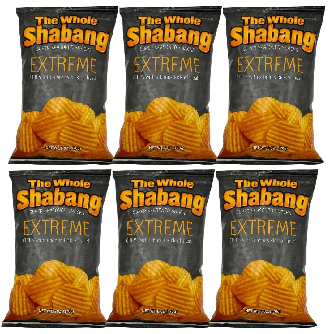 The Whole Shabang EXTREME Potato Chips BIG 6 oz 6 ct