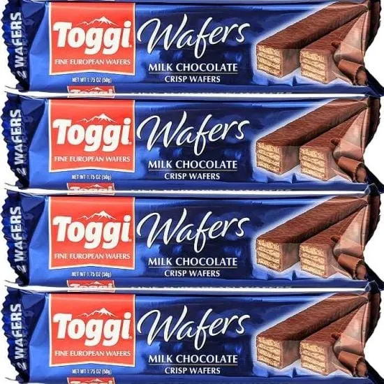 Toggi Fine European Wafers Dark Chocolate 1.75oz 24 ct Tray