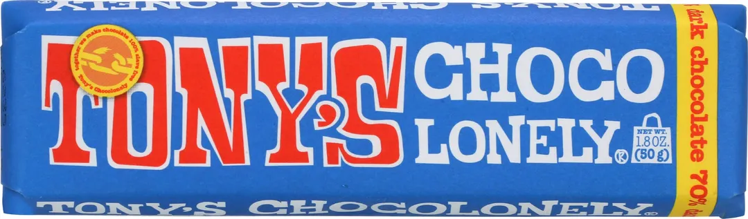 Tony chocolonely 20 Ct 1.76 Oz Dark Chocolate 70 % Tray