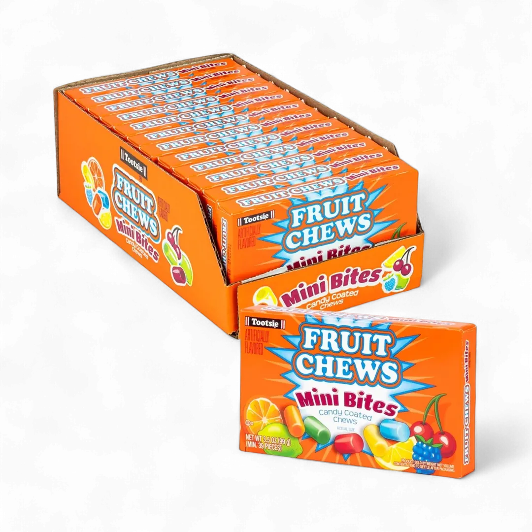 Tootsie Fruit Chews Mini Bites 12 Count Theater Box 3.5 Ounce