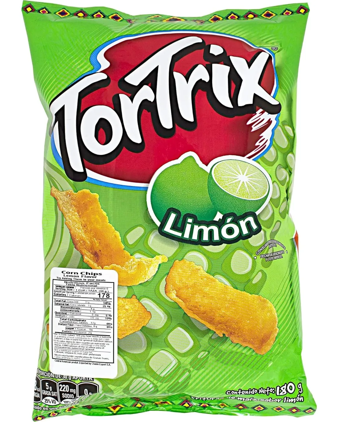 Tortrix Limon Lemon Corn Chips Import 180 gram Bag