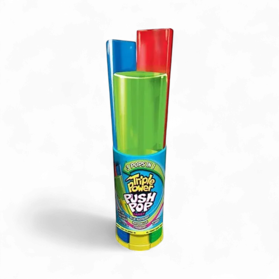 Triple Power Push Pop Three-in-One Assorted Flavor 16 Count 1.2 Ounce