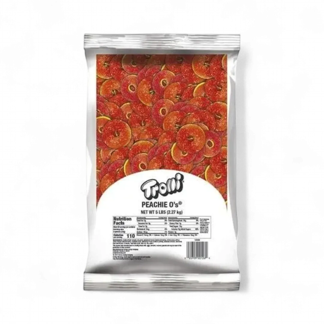 Trolli Peach Peachie'Os 5 Pound Bag Gummy