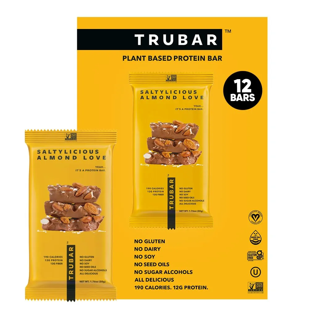 TRUBAR Protein Bar Saltylicious Almond 1.76oz 12ct