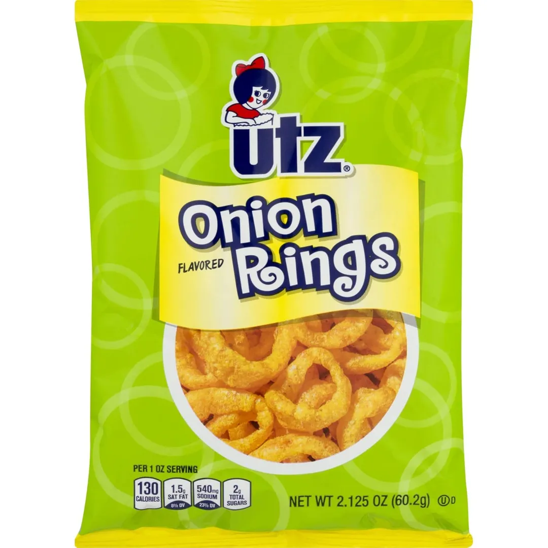 Utz Onion Rings Chips 2.125 oz 18 ct