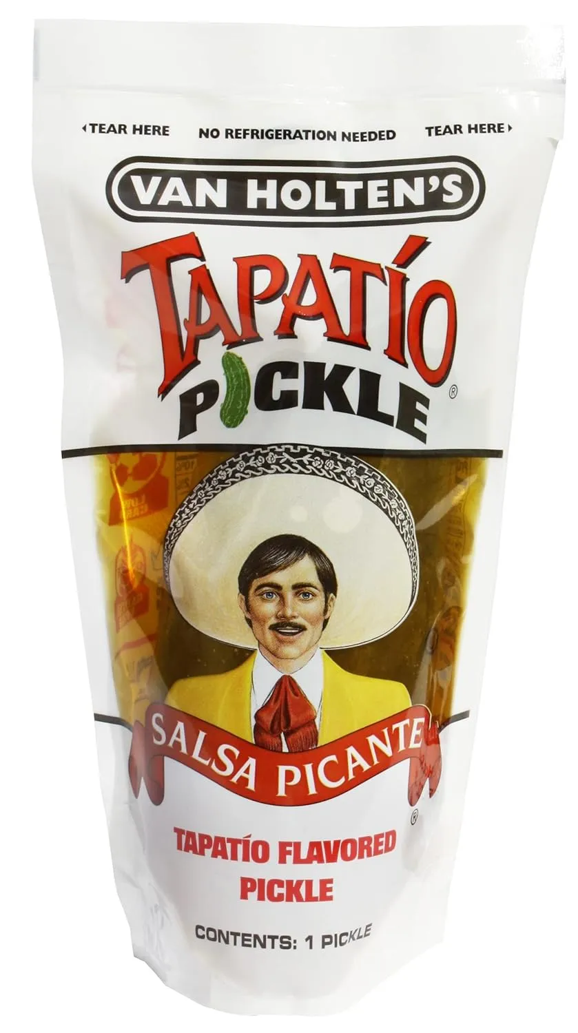 Van Holten's Jumbo Tapatio Spicy Salsa Pickle Pouch 5 oz Bag