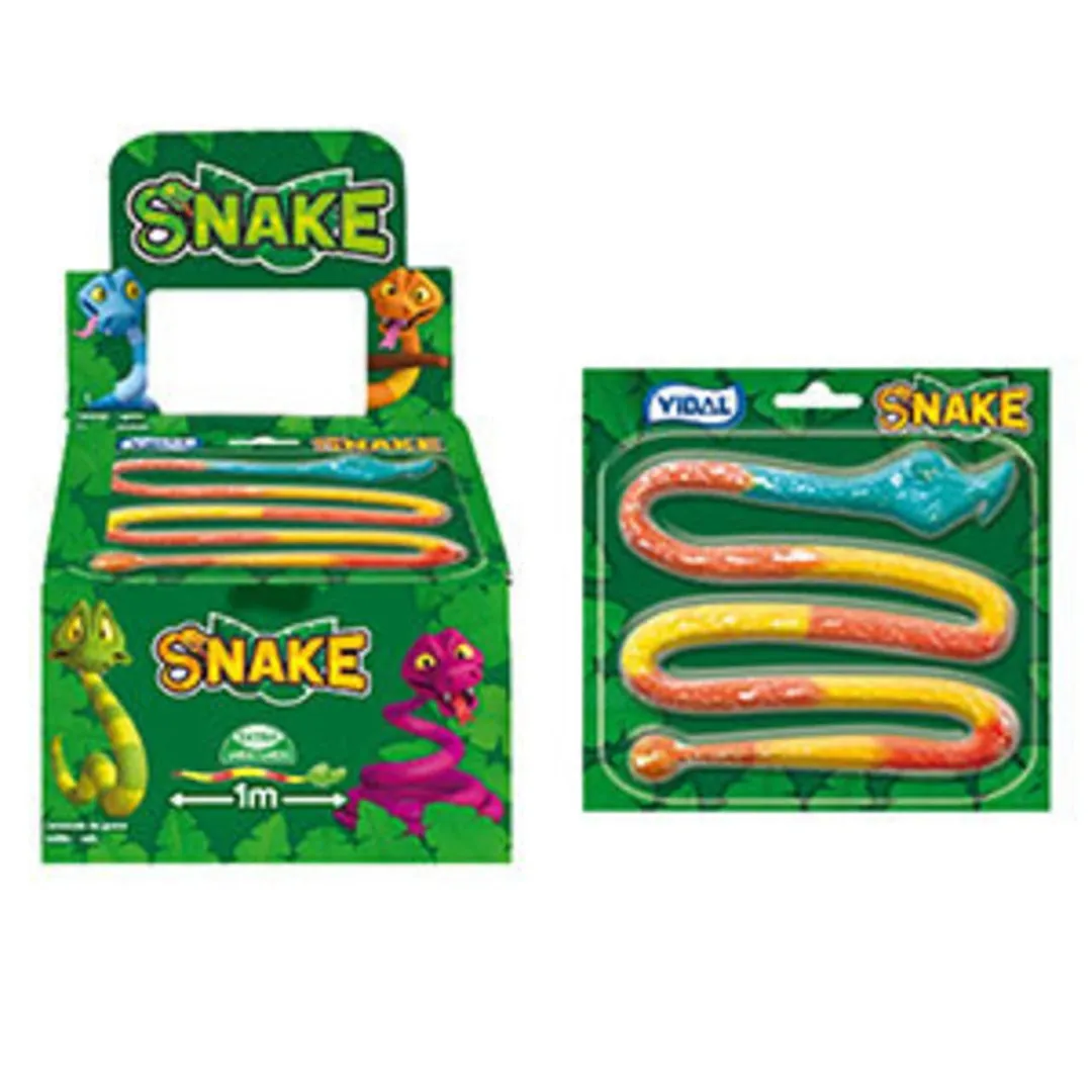 Vidal Gummy Snake Blister Pack Tray 36" 3.53 oz 11 ct variant