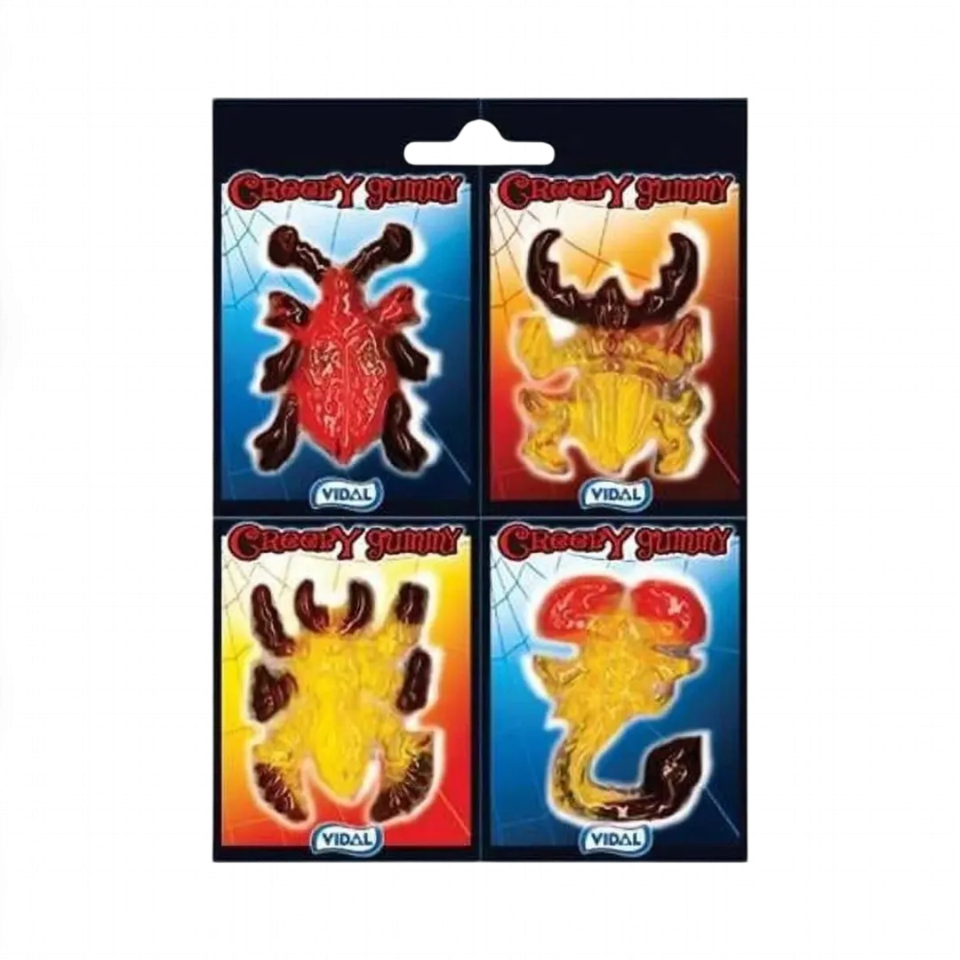 Vidal Halloween Creepy Gummi Insect Candy 4-Pack