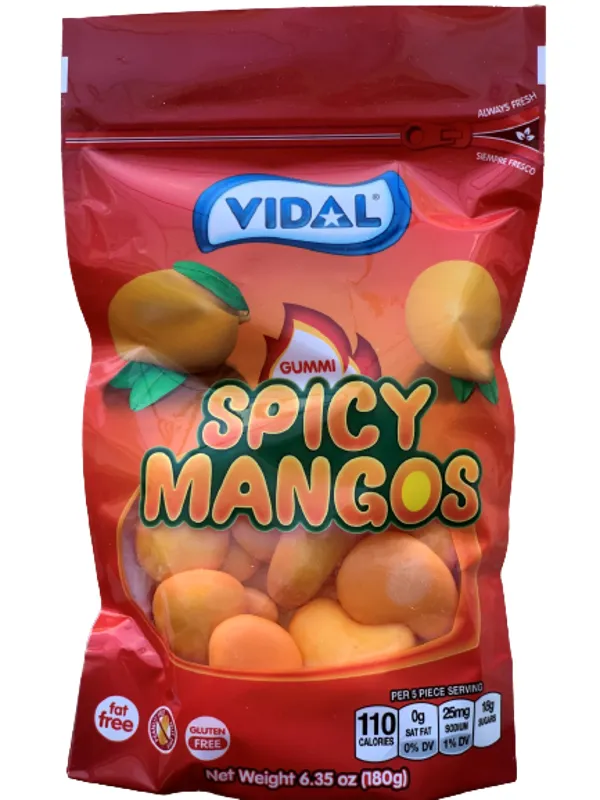Vidal Spicy Mango Gummies Stand Up Bag 6.35 oz 6 ct