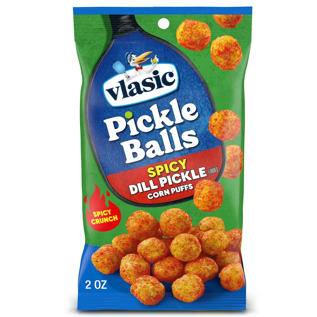 VLASIC Spicy Dill Pickle Corn Puffs 2 oz 12 ct