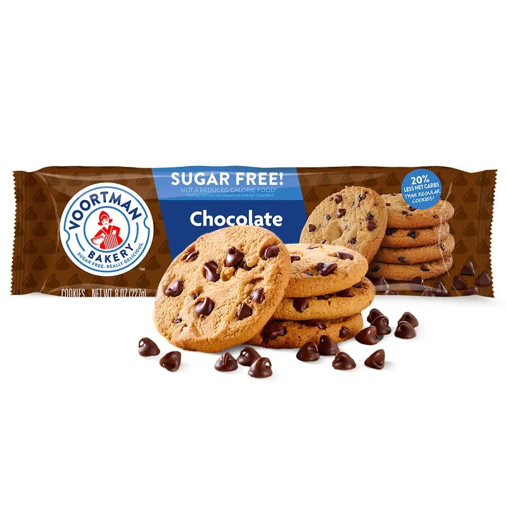 Voortman Sugar Free Chocolate Chip Cookies 8 oz 6 Pack