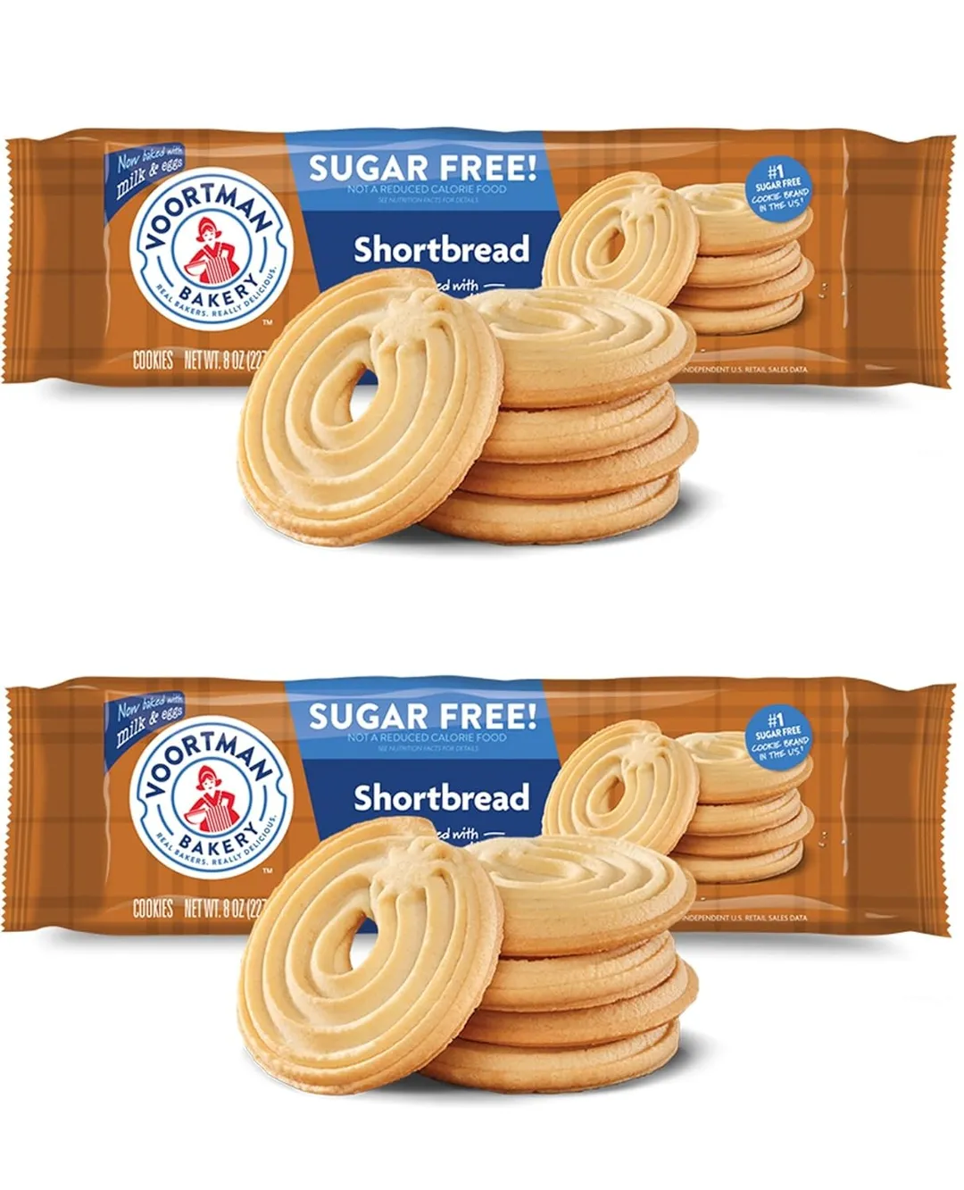 Voortman Sugar Free Shortbread Cookies 8 oz 6 Pack
