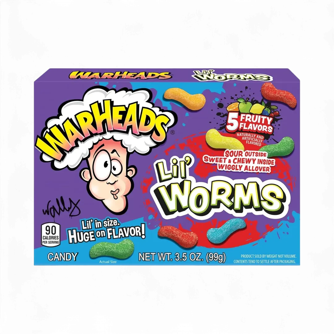 Warheads Lil Worms 3.5 ounce 12 count theater box