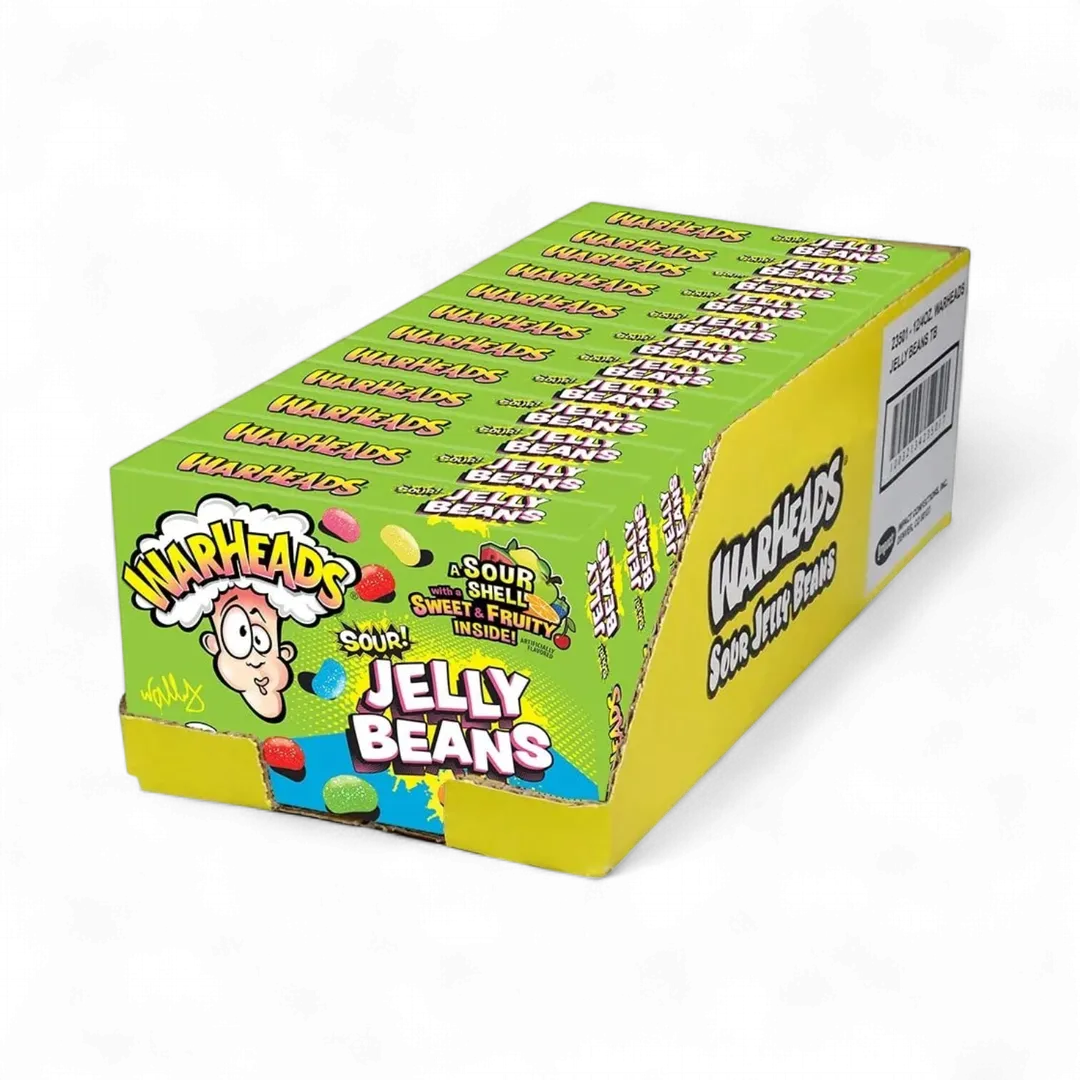 Warheads Sour Jelly Beans 4 ounce 12 count theater box