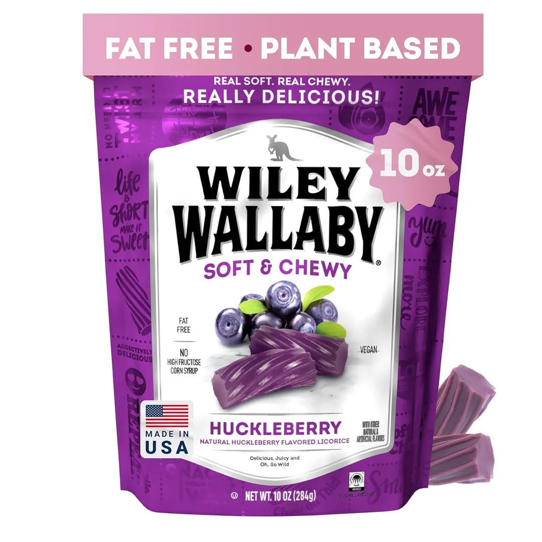 Wiley Wallaby Australian Huckleberry Licorice Soft Chewy 7.05 oz