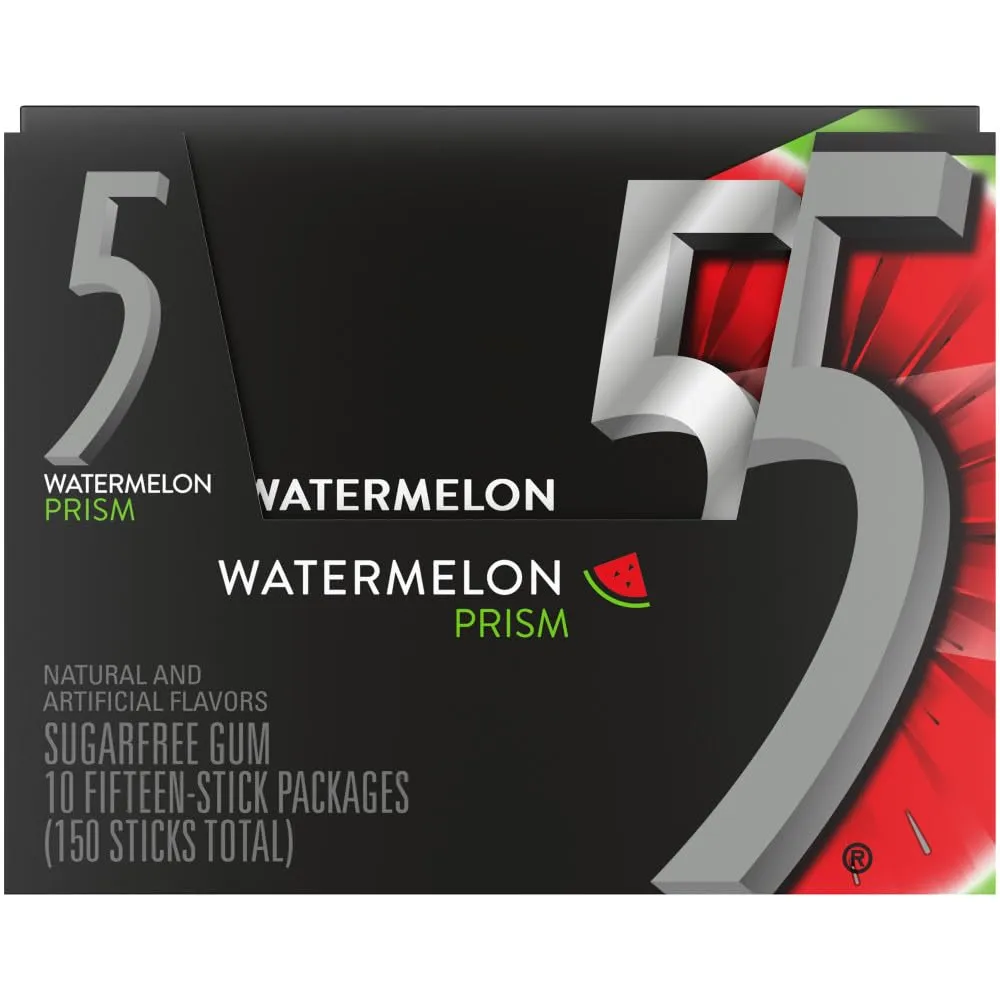 Wrigley 5 10 Ct 15 Sticks Watermelon Packs
