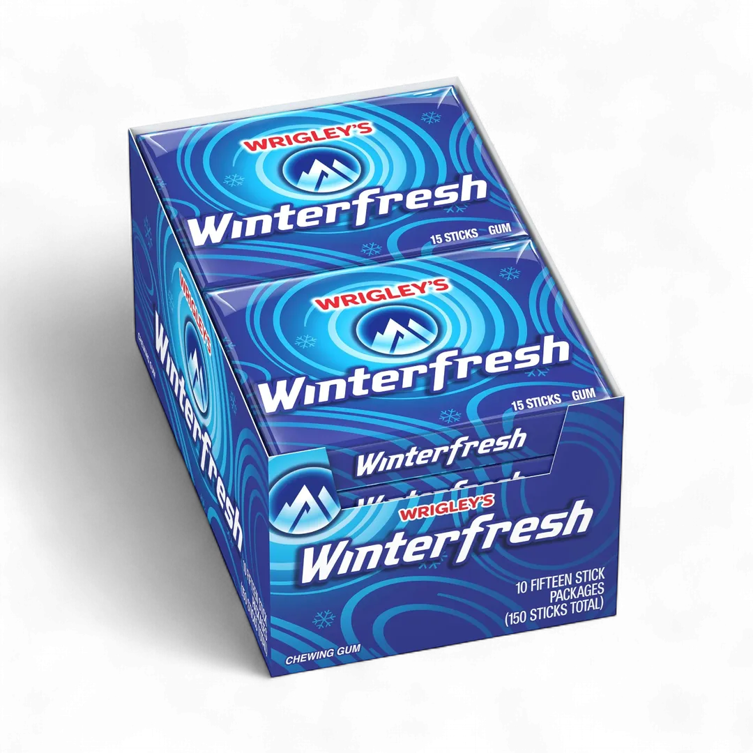 Wrigley's Winterfresh Gum 10 Count 15 Pieces Each Tray