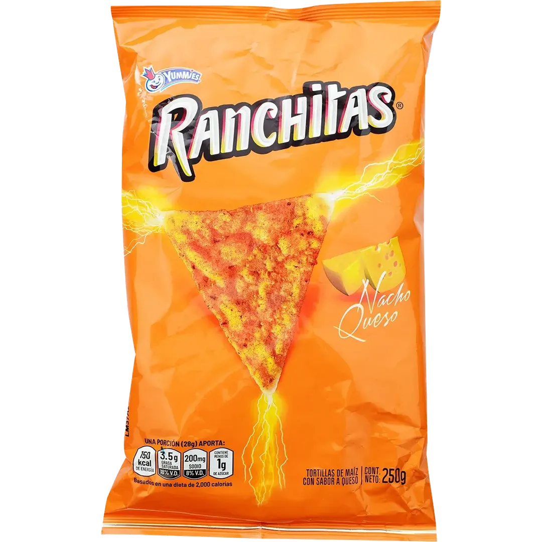 Yummies Ranchitas Tortilla Chips Nacho Cheese 5.3 oz 24 ct
