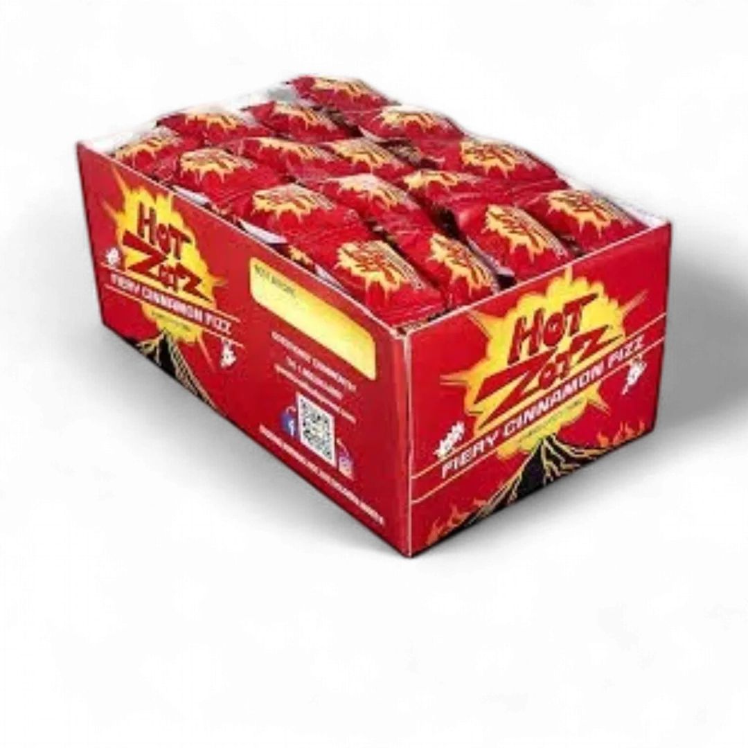 Zotz Hot Zotz Fierry Cinnamon Fizz Candy 24 Fizzy Strings Box