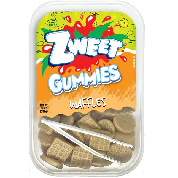 Zweet Gummy Maple Waffles 10 oz 6 ct Tubs 3.75 lb Total