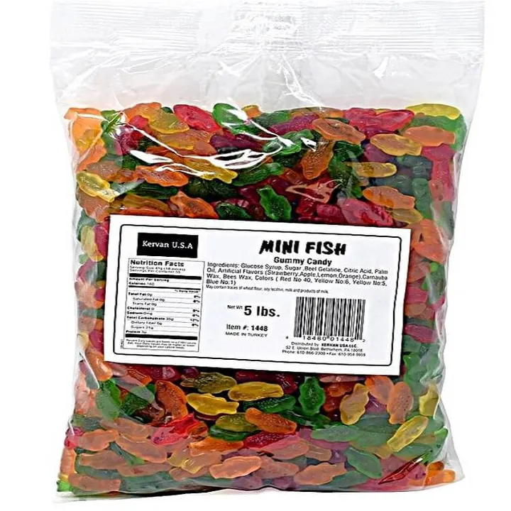 Kervan Mini Fish Gummies Assorted Colors 5 lb