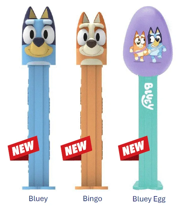 Pez Easter Bluey Assorted Candy Blister Tray 12 ct