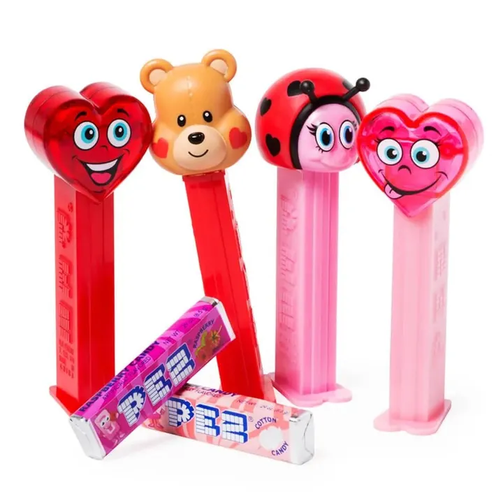Pez Valentine Assorted Candy Dispenser Blister 12 ct tray