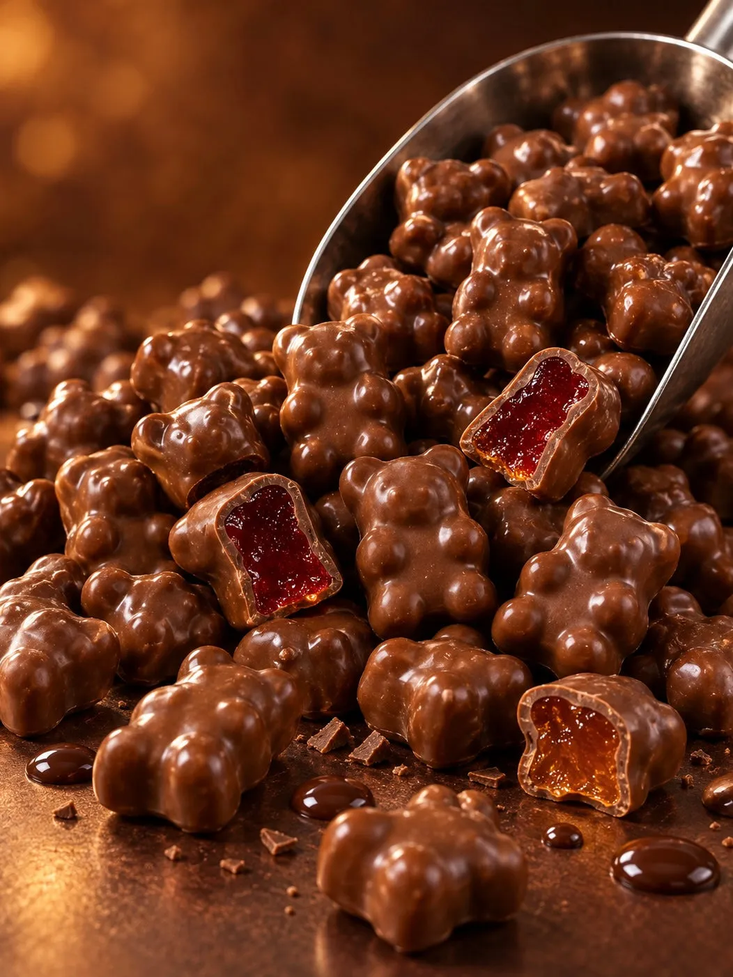 Bulk Bites Chocolate Covered Gummy Bears 5LB - 10LB variant