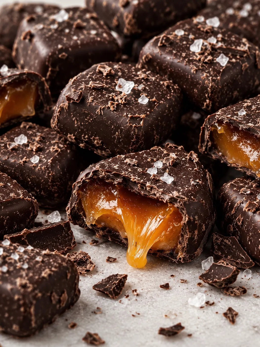 Bulk Bites Chocolate Sea Salt Caramels 2LB - 5LB