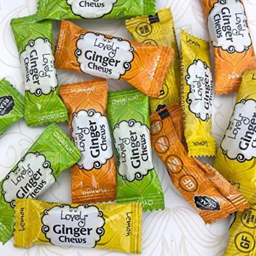 Mango Ginger Chews Candy - Gluten Free, Vegan, Non-Gmo (5oz)