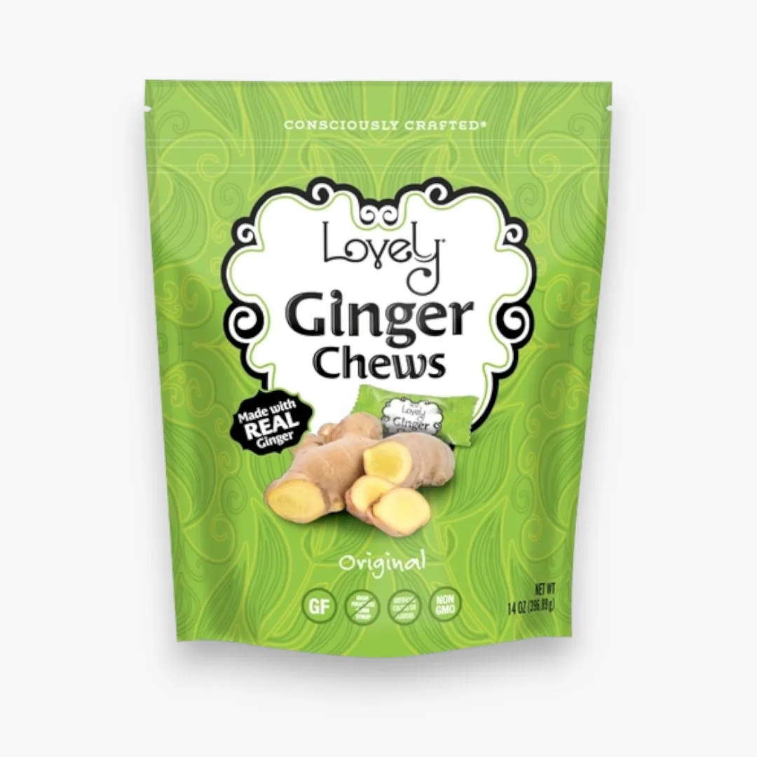 Original Ginger Chews Candy - Gluten Free, Vegan, Non-Gmo (5oz)