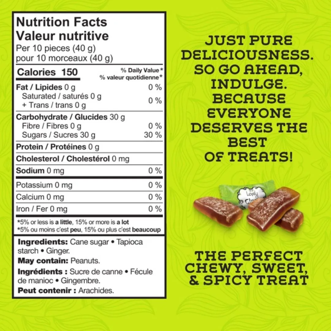 Original Ginger Chews Candy - Gluten Free, Vegan, Non-Gmo (5oz)