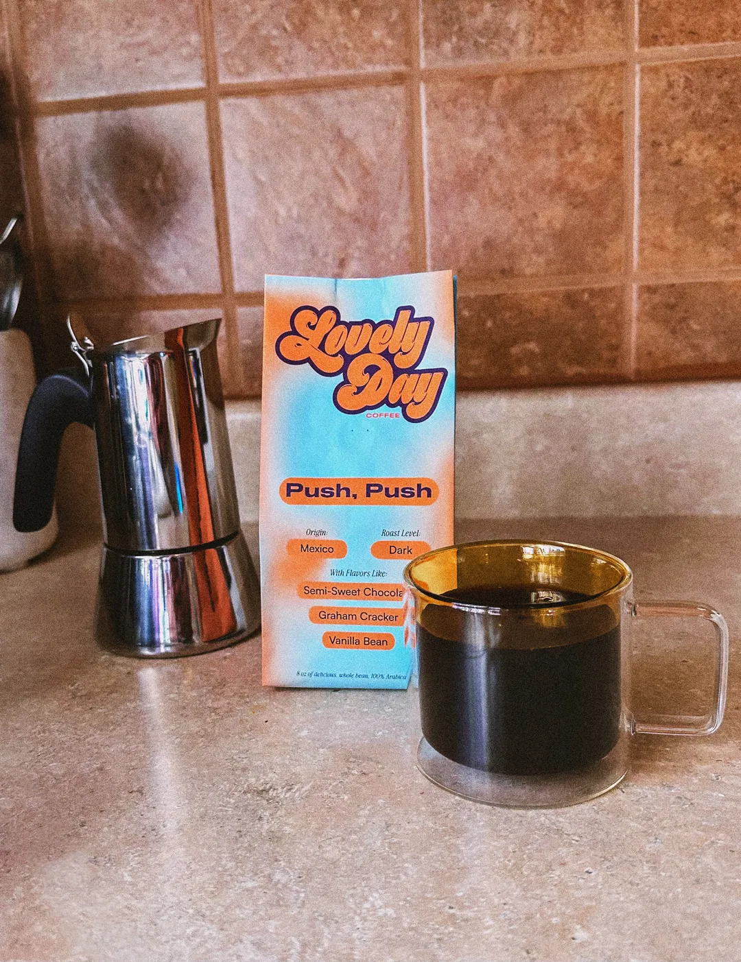 Push, Push - 10 oz - Medium-Dark - Single Origin Specialty Whole Bean Coffee