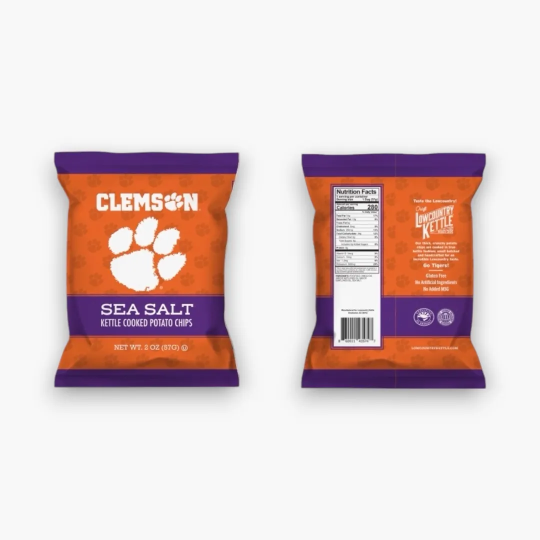 Clemson University Sea Salt Potato Chips - 24 Bags