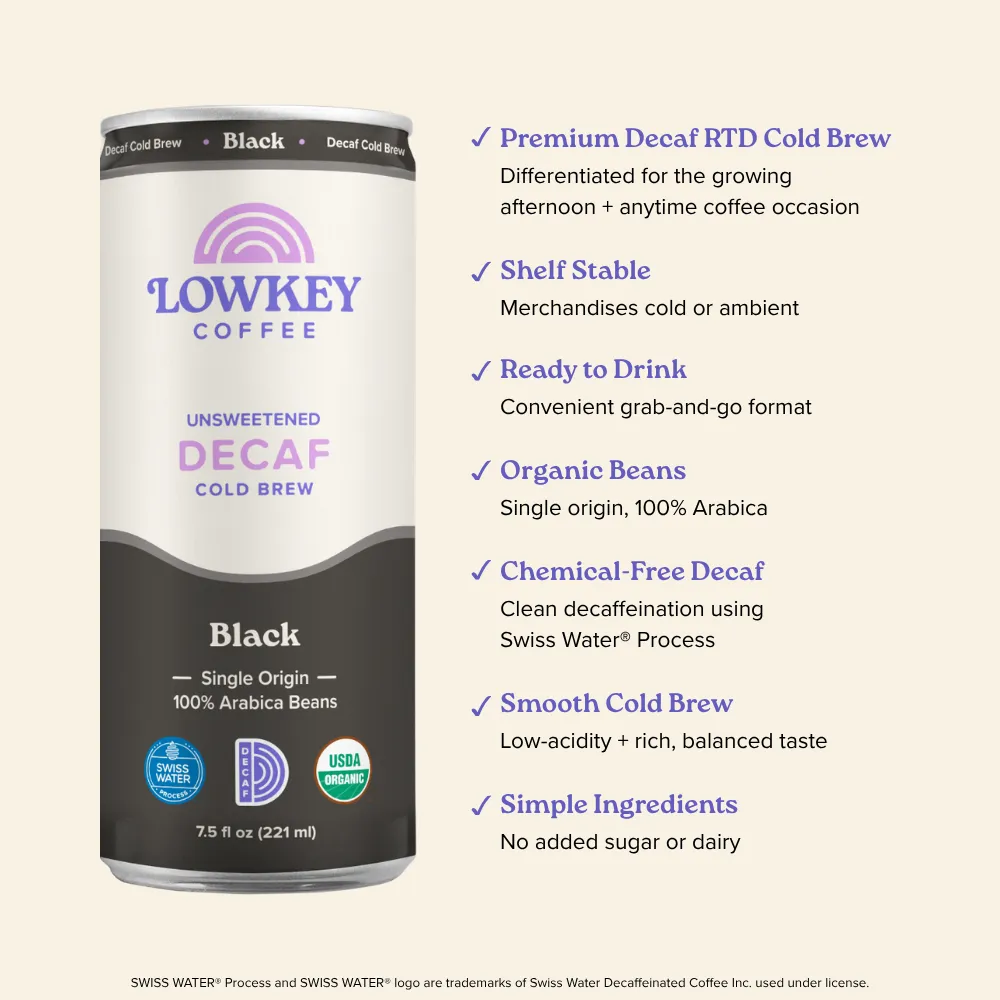Black Decaf Cold Brew, Unsweetened