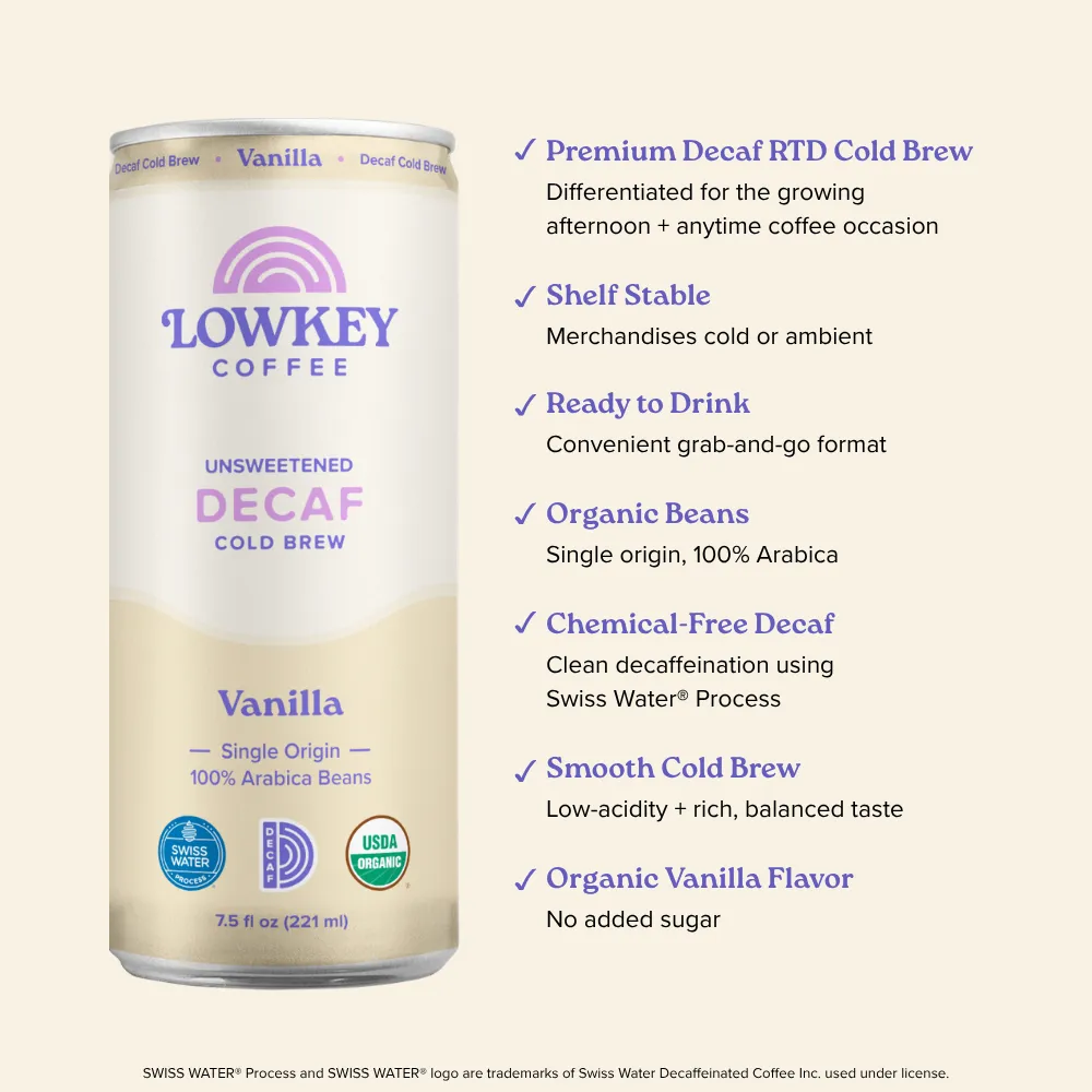 Vanilla Decaf Cold Brew, Unsweetened