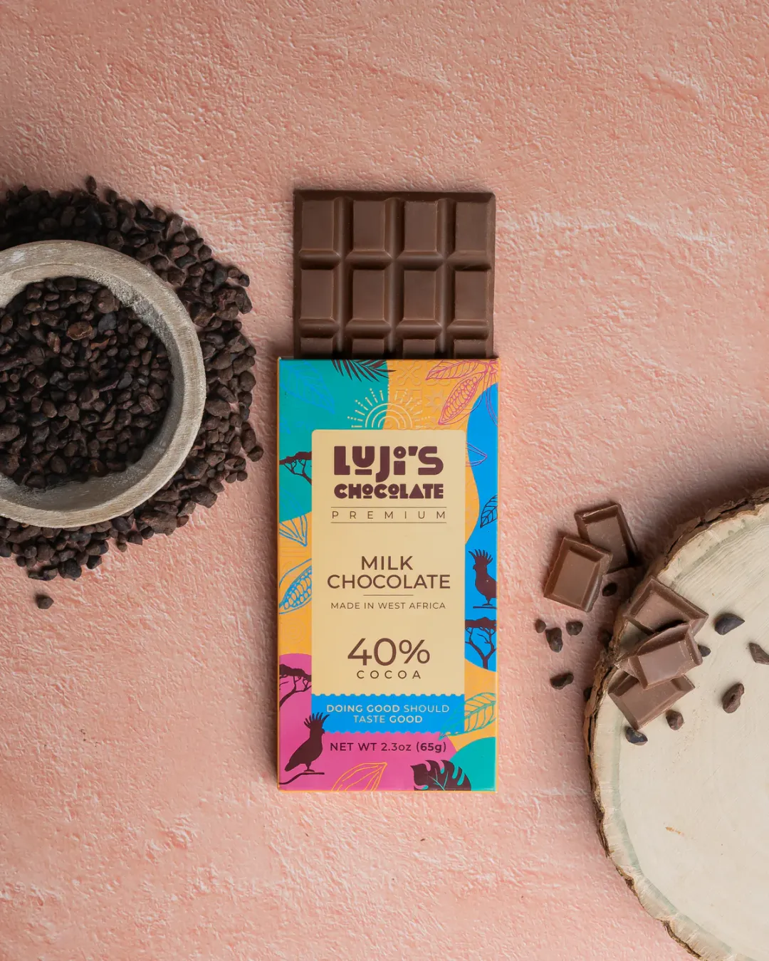 Single-Origin 40% Milk Chocolate Bar (50g)