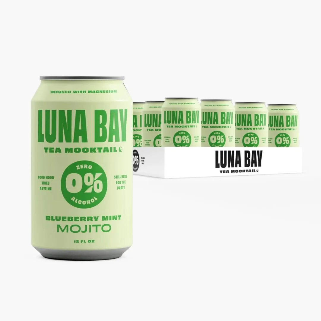 Luna Bay 0% Blueberry Mint Mojito Tea Mocktail 12pk