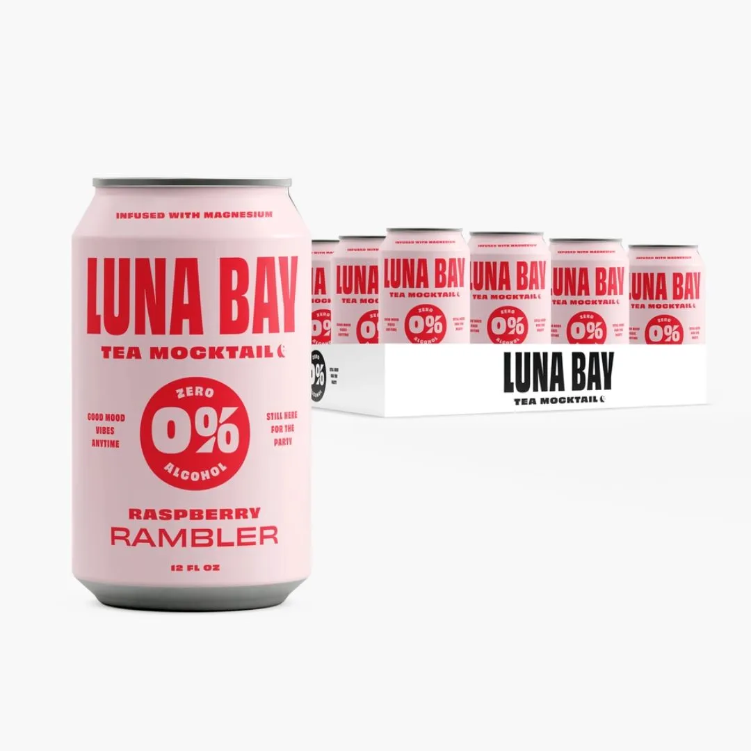 Luna Bay 0% Raspberry Rambler Tea Mocktail 12pk